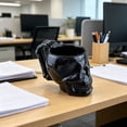 thumbnail image 5 of KOYPTL Glossy 3D Skull Glass Coffee Mug with Skeleton Bone Handle,Gothic Spooky Novelty Drink Cup,Halloween Gift Decor for Coffee Tea Hot Cocoa Daily Use Black, 5 of 7