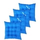 thumbnail image 1 of Xiao Hua Juego de 4 cojines cuadrados de capitoné para silla, con lazos, color azul claro, 45 x 45 x 7,6 cm, 1 of 3