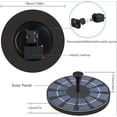 thumbnail image 2 of Bomba de fuente solar de 2,5 W, fuente solar de jardín, panel flotante solar, batería integrada con 6 boquillas, ideal para estanque pequeño, baño, pecera de pájaros, jardín D Rojo Verde Cocina, Decoración y Otros, 2 of 4