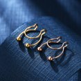 thumbnail image 2 of Fake Nose Rings Hoop Clip-on Stainless Steel Septum Jewelry Non Piercing Fake Cartilage Earring Lip Rings Faux Nose Ring Piercing Jewelry for Women Men, 2 of 4