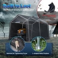 thumbnail image 4 of ADVANCE OUTDOOR 10x10 ft Carport Anti-Snow Garage Outdoor Storage Shelter Portable Carport Canopy Tent with 2 Vents & 2 Detachable Roll-up Doors, Storage Shed kit, 4 of 8