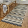 thumbnail image 2 of Feizy Silva Transitional Stripes, Gold/Gray/Tan, 2'6" x 8' Runner Easy Care Stain Resistant Pet & Kid Friendly Farmhouse Floor Rug for Living room Bedroom, 2 of 9