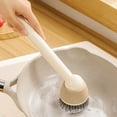 thumbnail image 3 of Long Handle Kitchen Scrubber Brush for Cleaning of Stubborn Grease and Food on Pans Dishes Cookware, 3 of 3