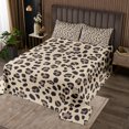 thumbnail image 2 of Erosebridal Cheetah Print Coverlet Set King,Brown Leopard Print Bedding Set,Wild Animal Decor,Breathable,3 Pieces, 2 of 5