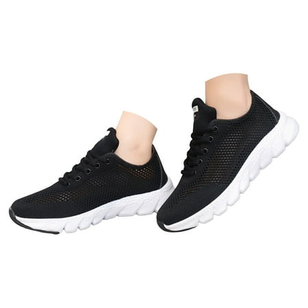 Mepaouo Sneakers for Lace up Women Running Shoes Memory Foam Lightweight Comfortable Walking Shoes