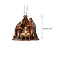 thumbnail image 4 of Adornos de Navidad Ganfancp Nacimiento Sublimación Única Cristo Bebé María 3* colgante, 4 of 7