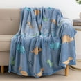 thumbnail image 1 of Glow in The Dark Dinosaur Blanket for Boys Girls  Super Soft Warm Cozy Furry Throw Blanket  50” x 60”, 1 of 7