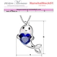 thumbnail image 5 of Cadenas Hermosas NarwhalNeck01 4 Pzas Collar Narval/Corazón Plata/Azul Metal. High Monaco MXWHL-004, 5 of 5