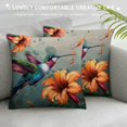 thumbnail image 3 of Pratyus Hummingbird Flowers Square Pillow Cover Case for Cushions Sofa Bed Outdoor Decoration Car Couch Bedroom Spring Aesthetic Decorative 1PC 22x22in, 3 of 5