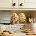 thumbnail image 7 of Tyidzon Easter Egg Ornaments, 2 Pcs 3.1" Flat Acrylic Hanging Easter Eggs with Pattern, Hanging Tags for Gifts Easter Tree Door Window Spring Decor, 7 of 7
