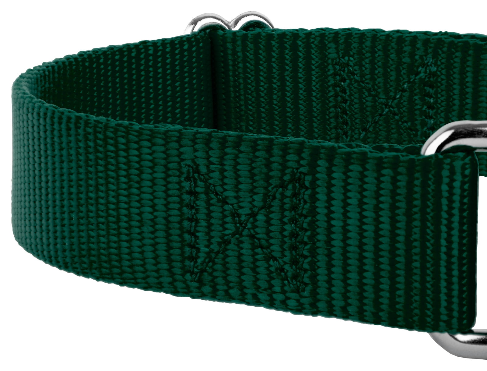 Country Brook Petz® Martingale Nylon Dog Collar & Double Handle Leash - Green - Small