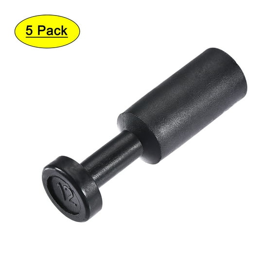 Push to Connect Fittings, Cap Style Pneumatic Blanking Plugs, Fit for 12mm Inner Dia. Air Hose Tube Pipe, Plastic, 5Pcs