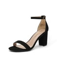 thumbnail image 1 of Sandalias de Tacón Bajo Chunky para Mujer DREAM PAIRS Negras Talla 6, 1 of 6