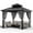 Gray, variant on Soonbuy 10*10 FT Outdoor Galvanised Steel Hardtop Gazebo, with Netting and Sunshade Curtains
