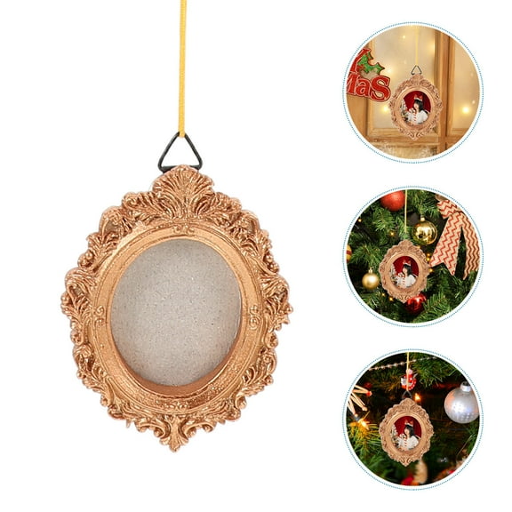 RENACLIPY Creative Golden Small Picture Frame for Holiday Tree and Home Decor