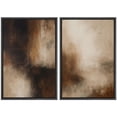 thumbnail image 6 of Framed Canvas Print Wabi Sabi Wall Art Set of 2 Abstract Modern Decorative for Living Room Bedroom - 16"x24"x2 BLACK, 6 of 8