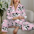 thumbnail image 6 of Pajama Sets for Women 2 Pcs, cowgirl hats cow print pink Button Down Long Sleeve Sleepwear Lounge PJ Sets, 6 of 6