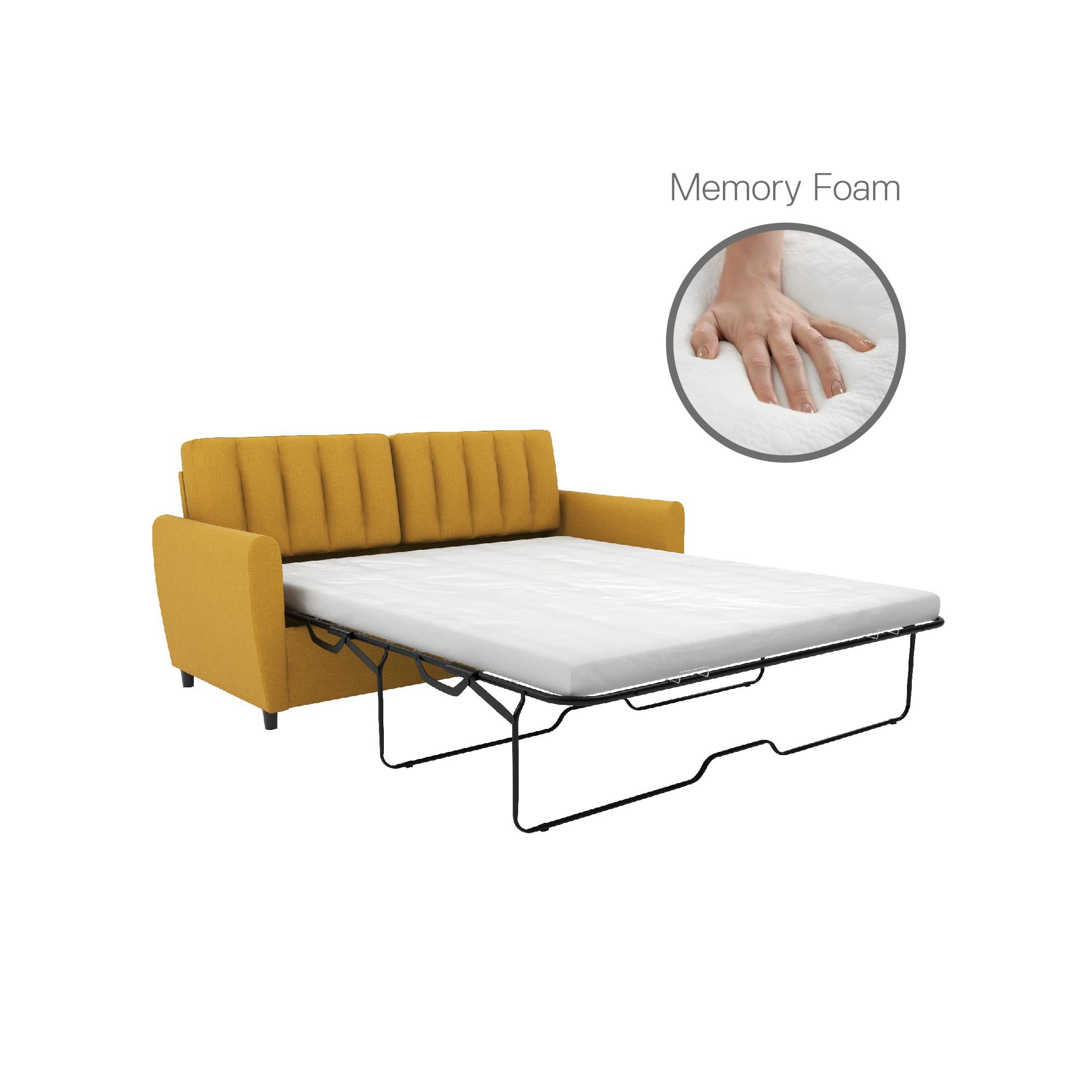 Novogratz Brittany Sleeper Sofa with Memory Foam Mattress