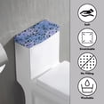 thumbnail image 3 of Renewold Dog Paw Heart Print Toilet Tank Lid Cover,Stain Prevention Protective Cover for Toilet Tank Lid, Stretch Fabric Fits Most Standard Toilets Tanks, Purple and Black, 3 of 6