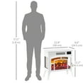 thumbnail image 3 of HOMCOM Infrared Electric Fireplace Heater for Indoor, 1500W, White, 3 of 10