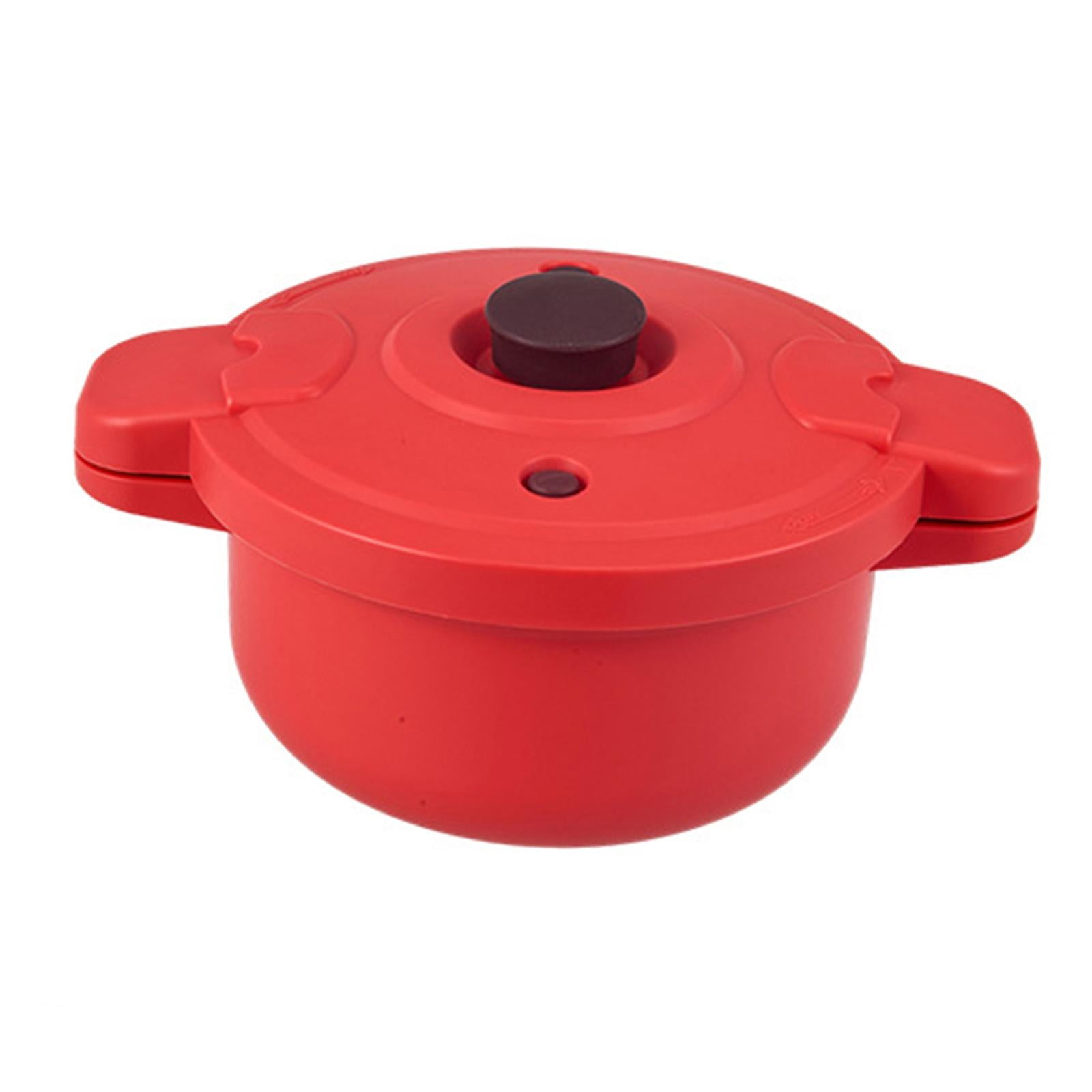 Microwave Pressure Cooker Small Cooking Pot with Locking Lid and Anti Scald Handle for Home Kitchen Use