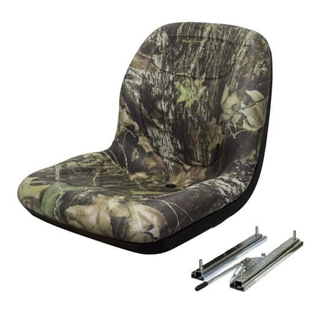 Track Fork Kit - New Camo HIGH BACK SEAT w/ Slide Track Kit for Case Forklift Fork Lift Truck by The ROP Shop