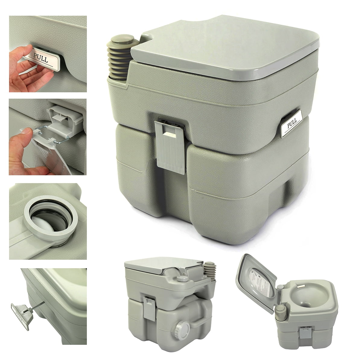 Camco 2.6-Gallon Portable Travel Toilet-Designed for Camping, RV 