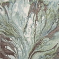 thumbnail image 2 of 9' x 13'  Green and Brown Abstract Marble Area Rug, 2 of 3
