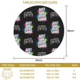 thumbnail image 3 of Game Controller Black Pattern Round Tablecloth 60"x60", Wrinkle Resistant Wipeable Table Cover for Kitchen Dining Room Picnic Patio and Party, 3 of 3