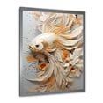 thumbnail image 2 of Designart "Simplistic Ocean Creature" Boat Sailing Picture Framed Wall Decor, 2 of 5
