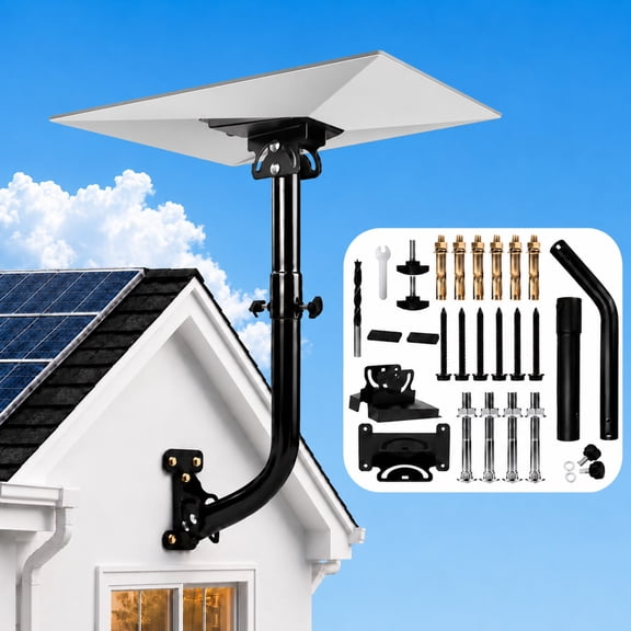 Starlink Gen 3 Mount, EEEkit 360° Adjustable Heavy-Duty Roof Wall Mount Kit Compatible with Starlink Standard V3, 4, 4X Dish, Starlink Satellite Internet Kit