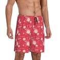 thumbnail image 2 of Naloa Hello Summer Flamingo Men's Short Pajama Pants, Lounge Comfort Shorts with Elasticized Waistband and Side Pockets - 3X-Large, 2 of 9