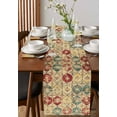 thumbnail image 4 of Country Morocco Table Runner 108 Inches, Vintage Chic Shabby Texture Aesthetic Bed Runner Dresser Scarves Tabletop for Indoor Outdoor Parties/Ceremony/Banquet, 13"x 108", 4 of 8
