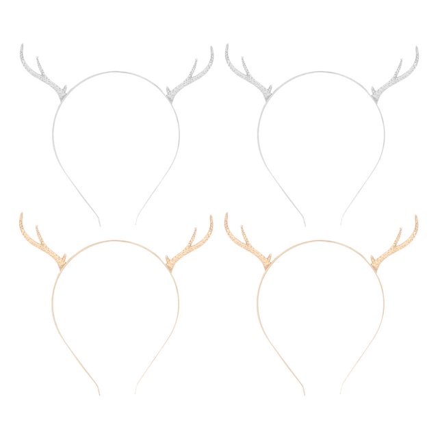 4pcs Reno Cornamenta Navidad Broche de pelo Navidad Aro de pelo Antlers Tocado