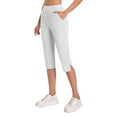 thumbnail image 6 of Owordtank Capri Pants for Women Wide Leg High Waisted Casual Lounge Summer Office Work Pants with Pockets, 6 of 6