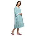 thumbnail image 2 of Moomaya Printed Lace Neckline Nursing Sleepwear Cotton Button Placket Nightdress, 2 of 6
