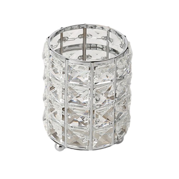 Portalápices con diamantes de imitación para escritorio, elegante organizador transparente para bolígrafos, pinceles de maquillaje, utensilios de cocina, accesorios de oficina modernos.