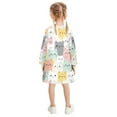 thumbnail image 3 of Girls' long-sleeved dress Cute Cat Girls' A-line dress with ribbed cuffs Soft and comfortable, 3 of 6