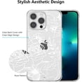 thumbnail image 3 of for iPhone 12 Pro Max Case 6.7 Inch Cute Phone Case Floral Rose Aesthetic Flower Clear Case for Women Girls Slim Pattern Anti-Yellow Shockproof Protective TPU Bumper Case, White, 3 of 13