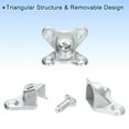 thumbnail image 4 of Uxcell 4Pack Removable Corner Brace, Metal Butterfly L Brackets with Screws for Wood Furniture (White), 4 of 6