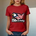 thumbnail image 4 of UngA Women's Patriotic 250Th Anniversary USA Shirt Faith Freedom 250 Years Womens Tshirt XL,Red, 4 of 8