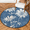 Multicolour 1, variant on CURLYOOT Round Rug 3ft Mexican Style Area Rug, Washable Circle Mat Non Slip Floor Carpet Mat, Mexican Flower Soft Indoor Rugs for Entryway Living Room Dining Room Bedroom