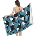 thumbnail image 3 of Yibo Whale Theme Pattern Bath Towel Ultra Absorbent Towel Lightweight for Bathroom Outdoor Swimming, 3 of 9