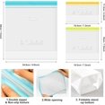 thumbnail image 3 of czcpp-12 Pack Sacs de Congélation Réutilisables Gallon Lave-Vaisselle Micro-Ondes Sûr, 1 Gallon Sacs de Stockage Alimentaire Étanches Sans BPA, Contenants Sans Silicone pour Préparation de Repas, Organisation de Cuisine Réfrigérateur, 3 of 4