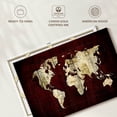 thumbnail image 6 of Elephant Stock White On Red World Map Wall Art - Horizontal Canvas Wall Art - Home Office Wall Decor - Map Canvas - Red And Gray Decor - 30" x 20", 6 of 8