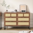 thumbnail image 6 of 6 Drawer Dresser for Bedroom, Modern Storage Cabinet with Drawer, Wide Chest of Drawers for Living Room, Walnut Color, 6 of 7