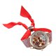 thumbnail image 1 of Reloj de cuarzo para mujer con vendaje de tela con diamantes de imitación y esfera de impresión de moda (rojo), 1 of 5