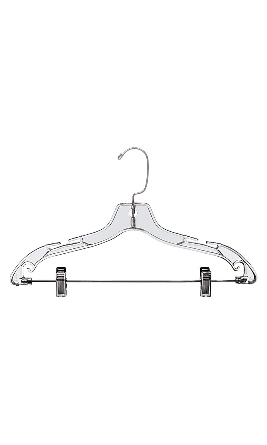 60 Clear Plastic Hangers Adult Clothing Clothes Garment Dress Retail Hanger 17" 