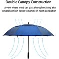 thumbnail image 2 of Parapluie XUCP-Golf Grand 58/62/68 Pouces Ouverture Automatique Parapluie de Golf Extra Grand Double Auvent Ventilé Coupe-Vent Imperméable pour Hommes et Femmes, 2 of 4