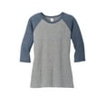 thumbnail image 5 of District Made Ladies Perfect Tri 3/4 Sleeve Raglan-L (Navy Frost/ Grey Frost), 5 of 6